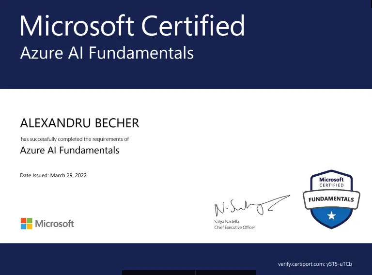 Azure AI Microsoft Alexandru Becher Axbecher 900